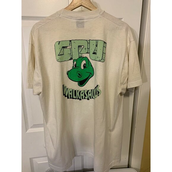 Vintage Walkasaurus T-shirt 1990 March‎ Of Dimes Sz XXL White Distressed - Picture 8 of 9